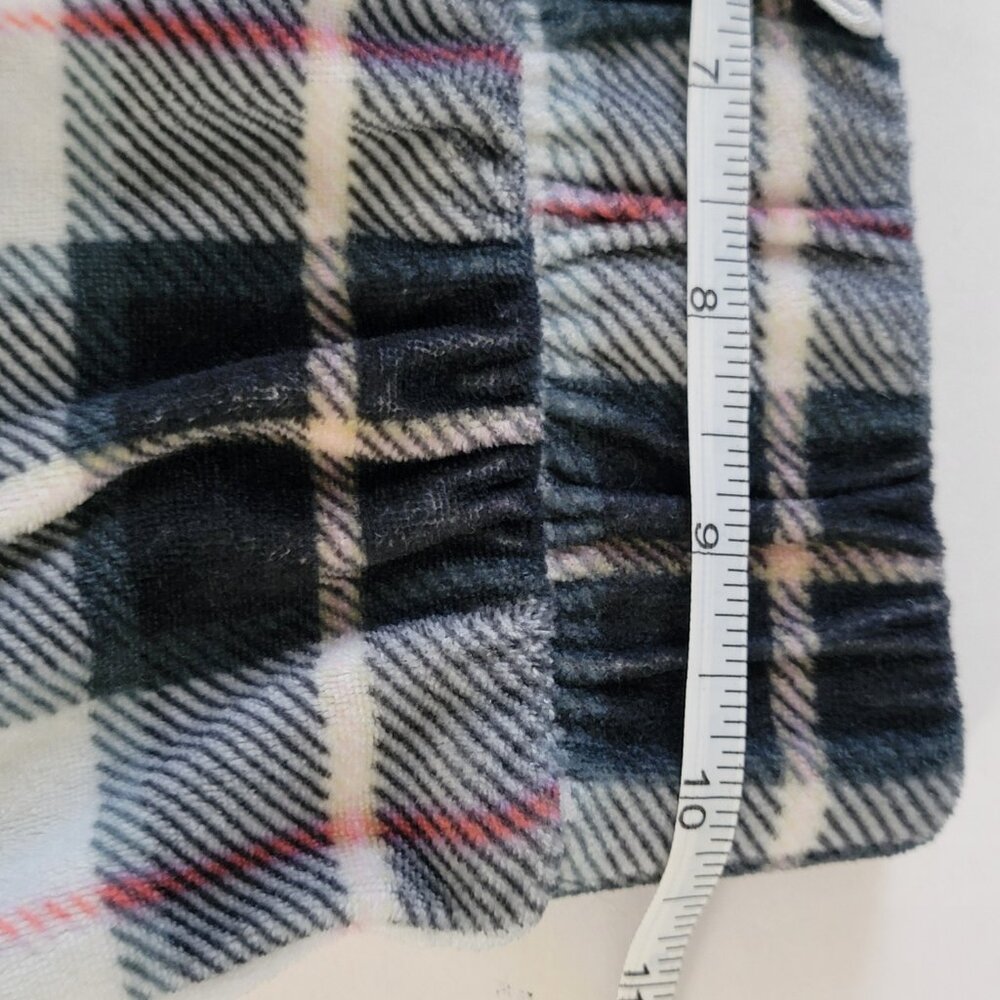 Justice Sleep Pajama Bottoms Plaid Elastic Waist White Black Red Size Small 7-8 - Picture 11 of 13